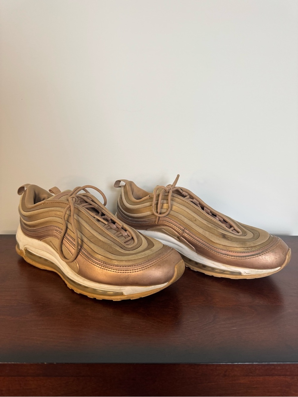 Nike Air Max 97 Ultra '17 Metallic Bronze Sneakers Women’s Size 9.5